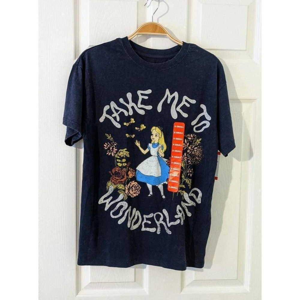 Disney Alice in Wonderland Graphic T Shirt Take Me to Wonderland XS